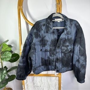 Vintage Havana Stormy Tie Dye Tencel Quilted Jacket sz M